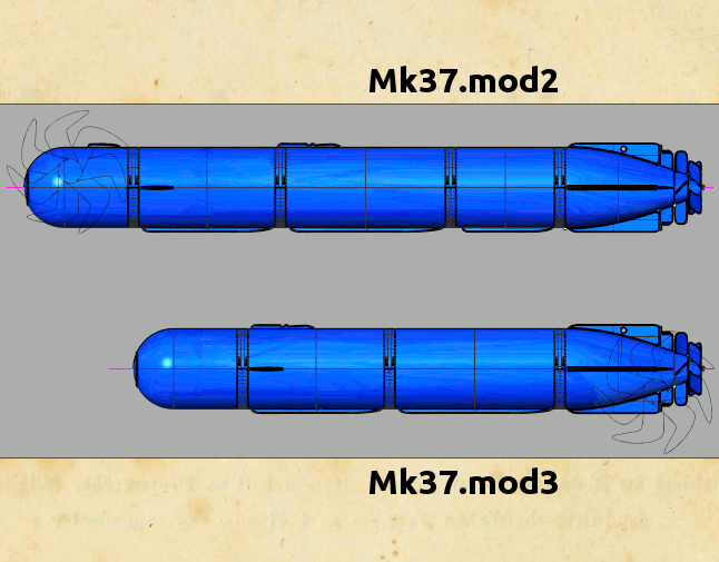 Mk37.mod2 ve Mk37.mod3 torpidoları