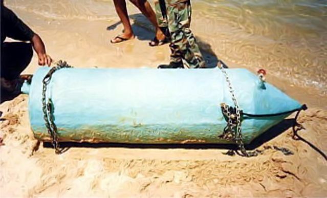 Sri Lanka'da intihar dalgıçları tarafından kullanılan bir patlayıcı